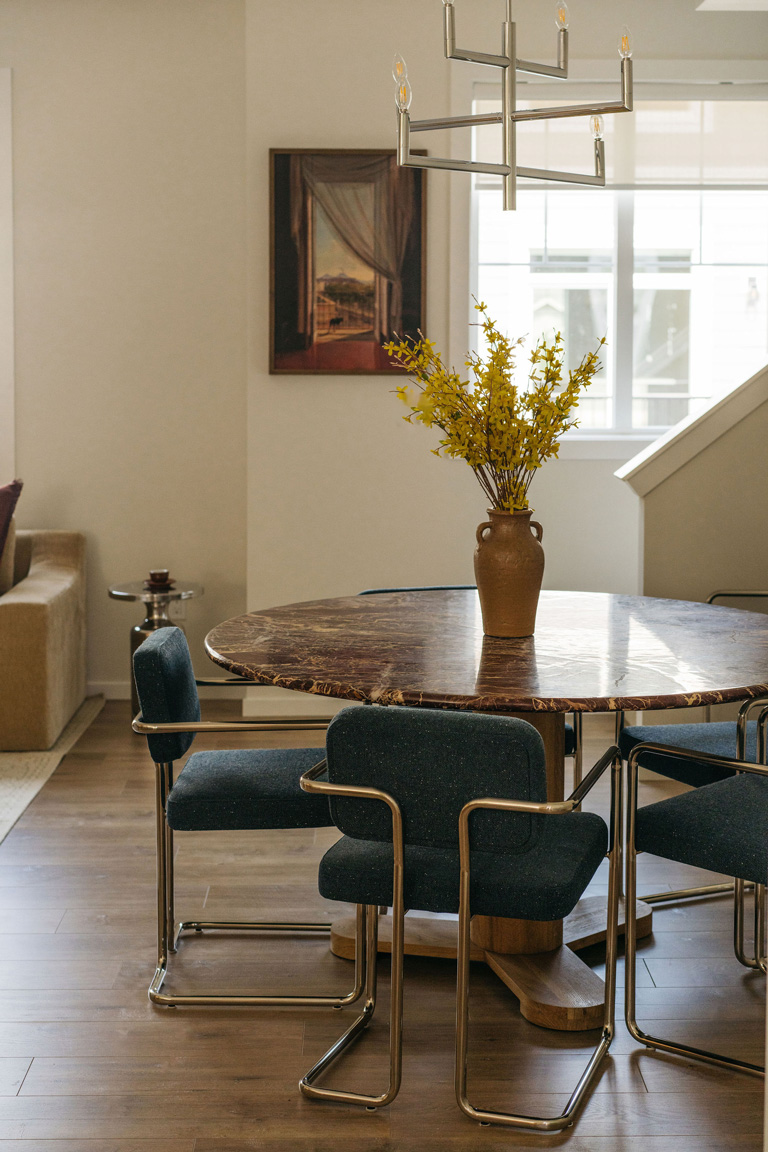 prh project interior dining table and window